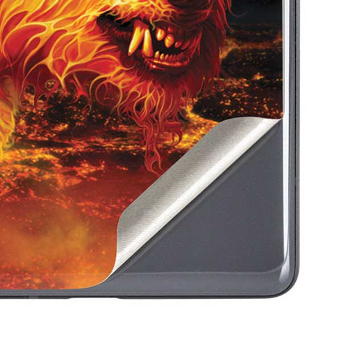 Fire Stalker Wolf by Tom Wood Google Pixel 7a Skin